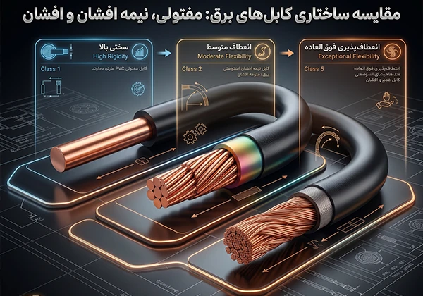 تفاوت کابل افشان، مفتولی و نیمه افشان