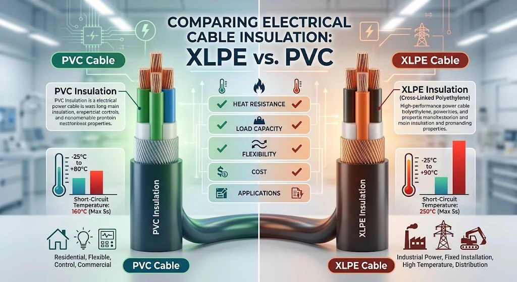 تفاوت کابل XLPE و PVC